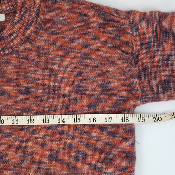 Madewell Sweater XXS Multicolor Blues Rust Orange Wool Acrylic Womens Knit NWT - Picture 10 of 16